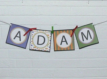 Classic Boy- Happy Birthday banner- print your own Il_570xn