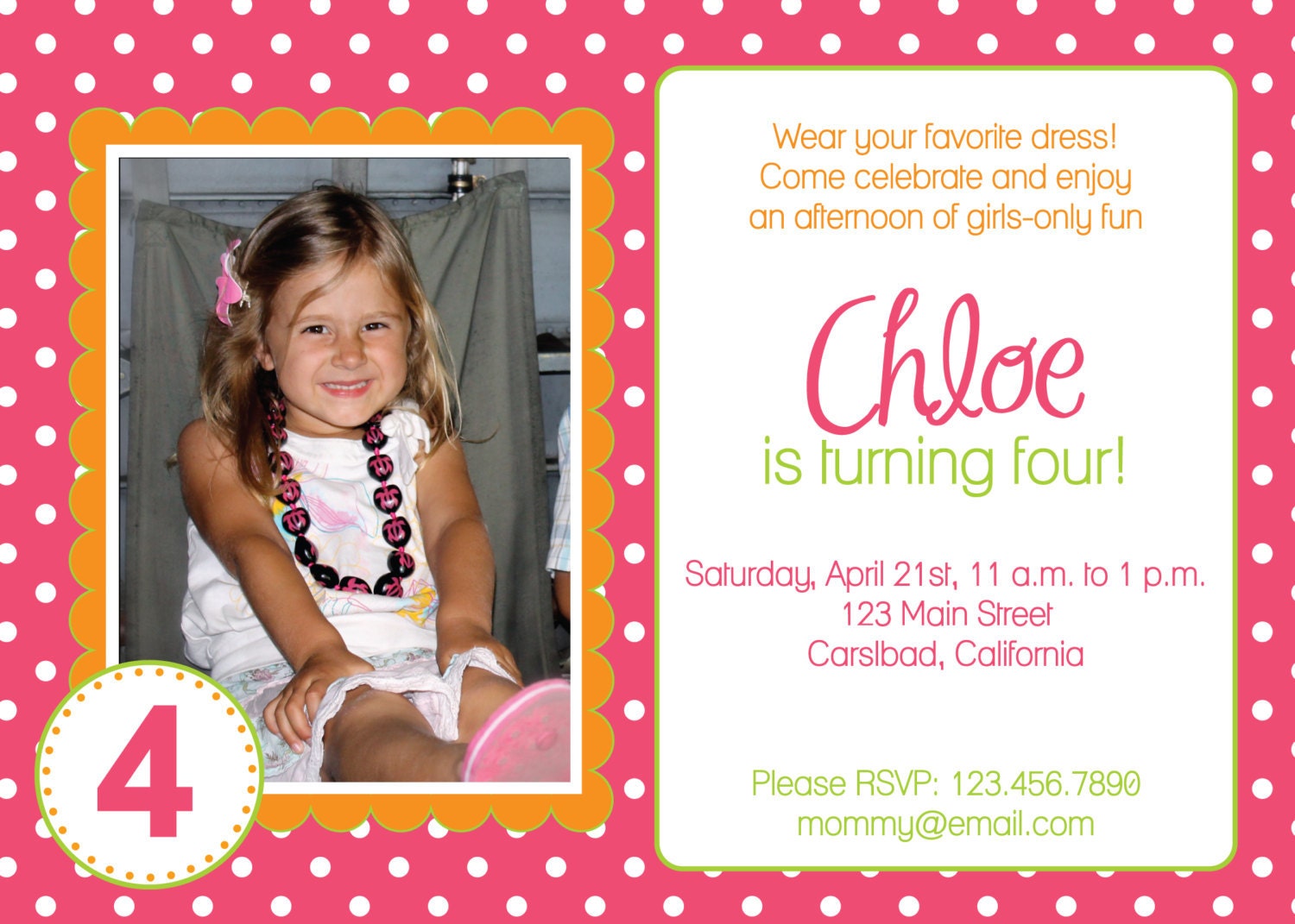 Birthday Party Invite- digital file- print your own Il_570xn