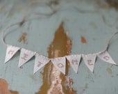 SALE - HITCHED Cupcake/ Cake Pennant Banner Topper - Ready to Ship - SALE