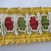 VINTAGE KNITTING ribbon in gold-red-green-white, very special.
