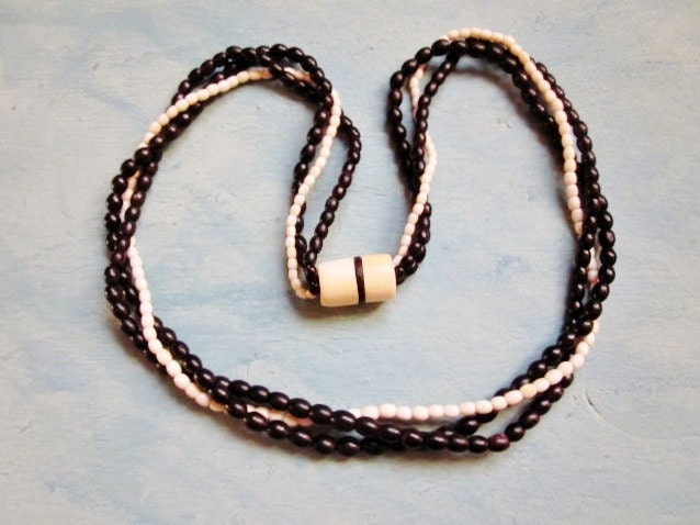 Art Deco Necklace Celluloid Jewelry Vintage Beaded Tribal 1930s Art Deco Jewelry