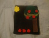 Crafty Tool Storage Pouch, Black w/ Apple Tree