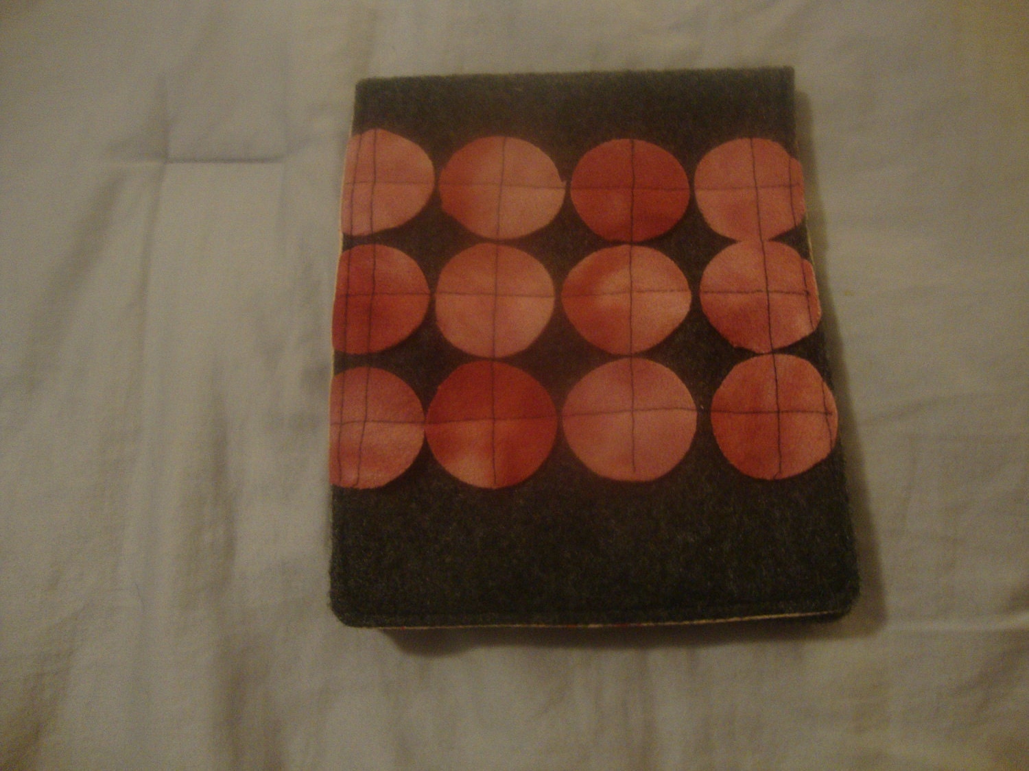 Crafty Tool Storage Pouch, Gray w/ Pink Circles