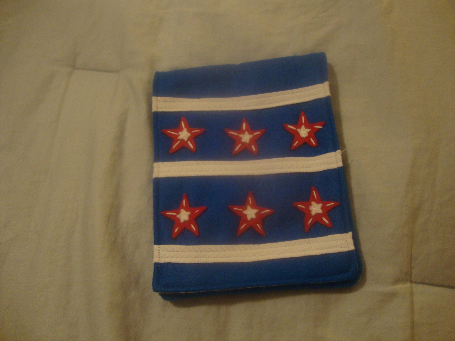 Crafty Tool Storage Pouch, Blue w/ Red Stars