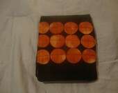 Crafty Tool Storage Pouch, Black w/ Orange Circles