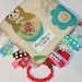 Ribbon Blanket- Matryoshka Nesting Dolls Ribbon Sensory Blanket With Camel Dot Minky For Your Baby Girl