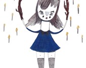 SALE PRINT Belvedere dress art print by The Disaster Life