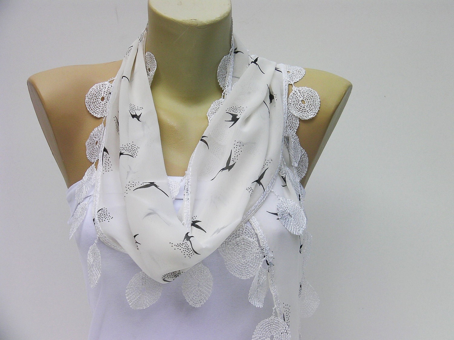 Spring Scarf,woman scarf,woman fashion, / bandana /turban, bird designed/