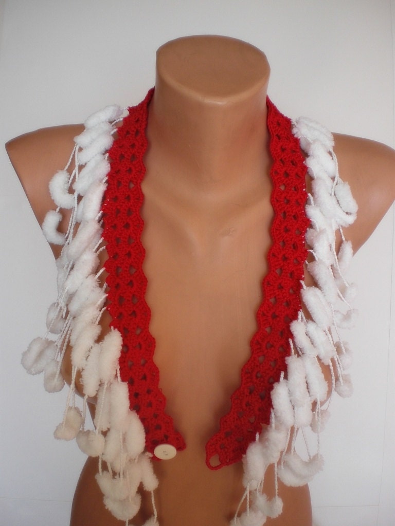Hand Crocheted Christmas Scarf