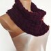 womens Mens neckwarmer cowl scarf valentines day gift  for him for her ready to ship burgundy