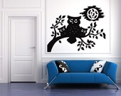 Owl, Mom, Dad, Baby, Branches, Branch - Decal, Sticker, Vinyl, Wall, Home, Nursery, Holiday Decor
