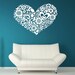 Heart of Hearts, Flourishes, Leaves and Flowers - Vinyl Decal, Sticker - Baby, Girl's Nursery or Bedroom