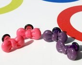 Custom for Savana 2g 6mm Baby Pink Kitty Bow Plugs