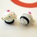 1/2 inch 12mm Plugs White Elephant Animal gauge piercing stretched lobes body art chic fun fashion kawaii