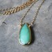 Mint Green Chrysoprase 14k Gold Filled Necklace