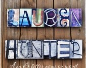 Personalized Childrens Name Sign Alphabet Photography Any 6 LETTER NAME or WORD (framed)