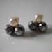 Vintage Pearl Earrings Gray and White Baroque Austria 1930's