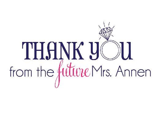 Bride to Be Thank You Cards