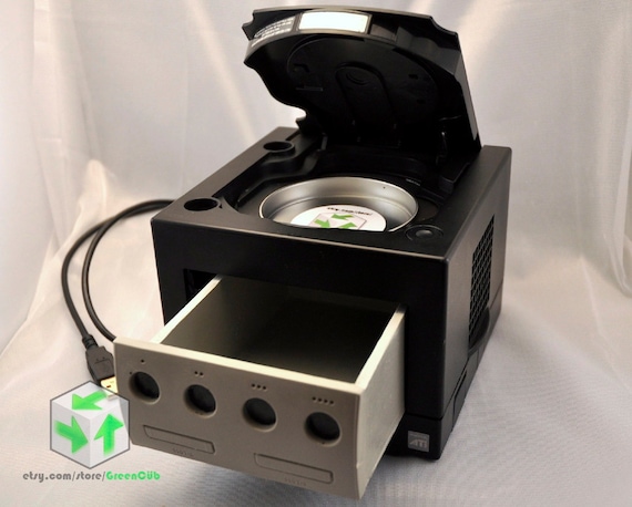 NEW VERSION: Upcycled GameCube Desk Organizer (Black)