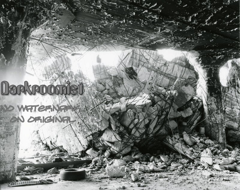 Collapsed Roof, Packard Plant 8x10 silver gelatin print