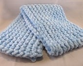 Sky Blue Chenille Knit Scarf