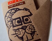 Let's Go Thrifting.  Handmade Greeting Card