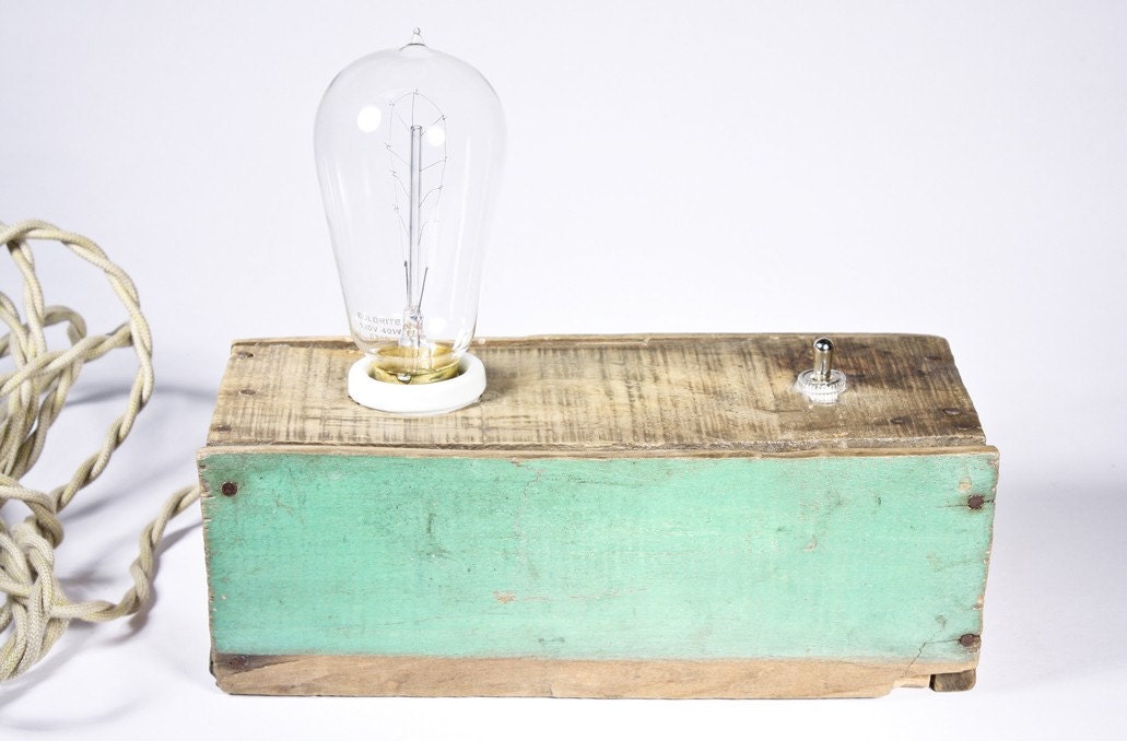 turquoise box lamp