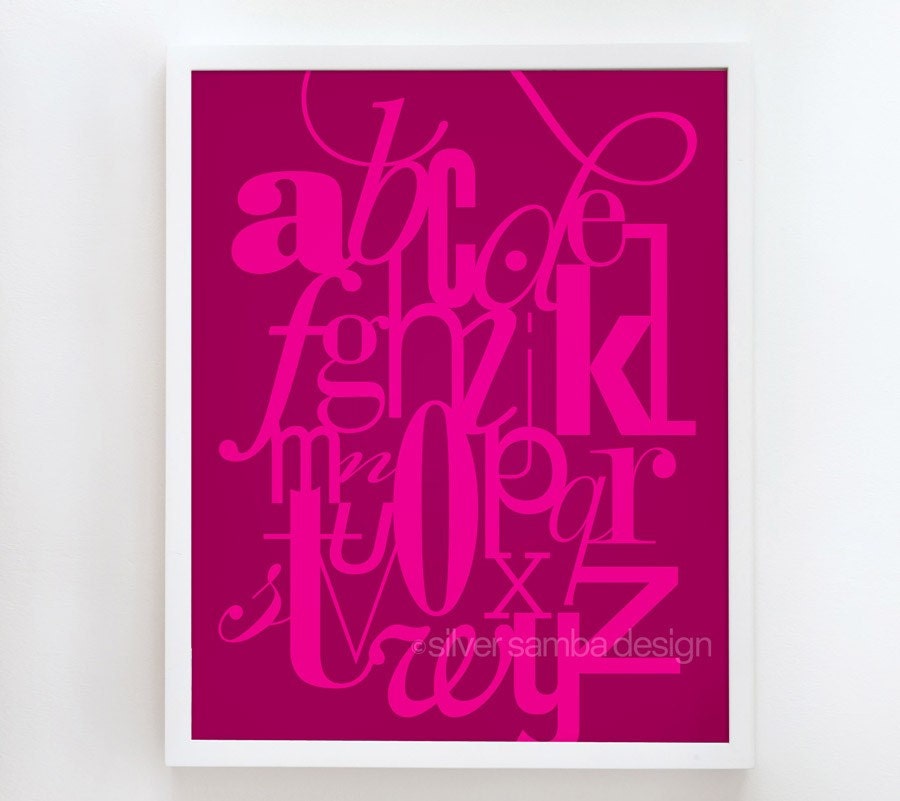 16x20 LETTERS print : Palette No. 37 pink magenta