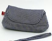 red, white and blue Keyka Lou curvy clutch wristlet