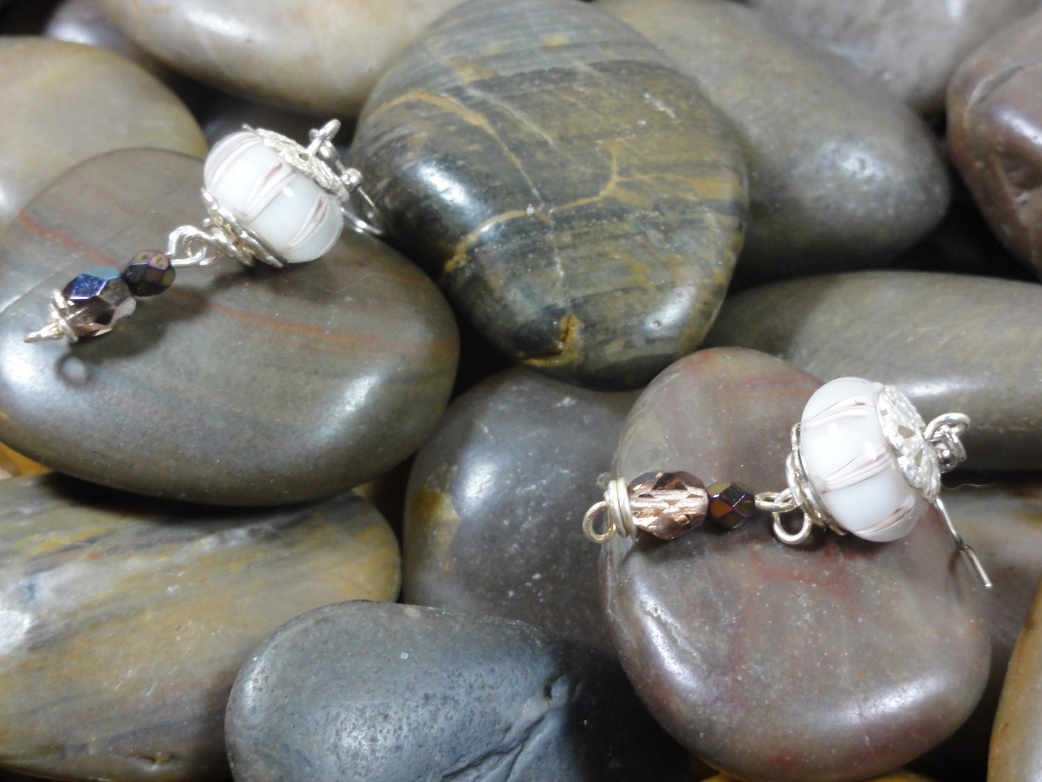 EARRINGS - Murano Glass Bead Dangle Drop Jewelry Earrings - Free Shipping