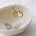 Tiny Gold Hammered Disc Earrings // Small Coin Everyday Earrings // Mini 14K Gold Filled Earrings