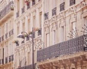 Paris Balconies. Montmartre. Black Grills. Fine Art Photography. Paris Photo. Pink Black. Wall Art. Size A4