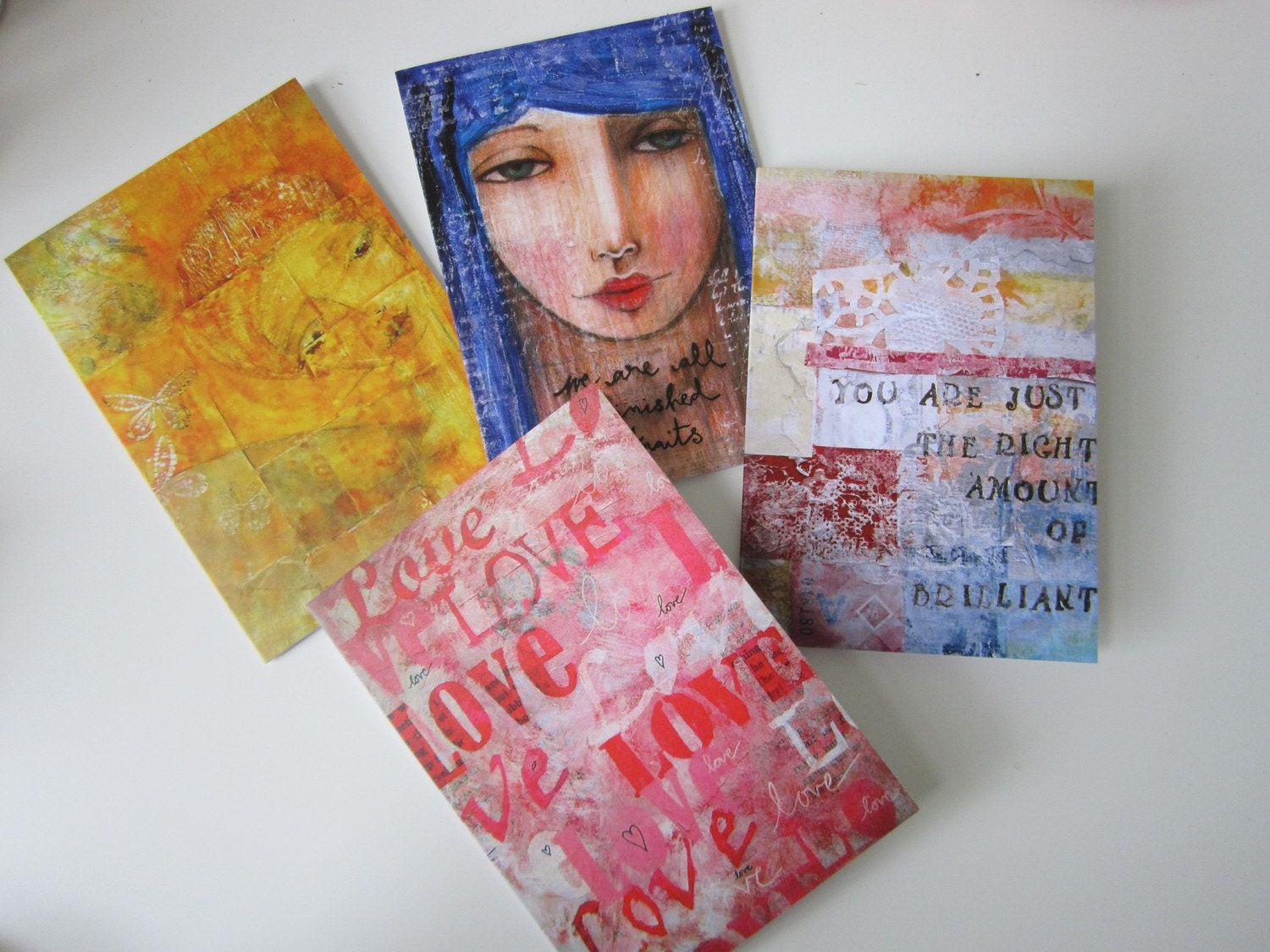Set of Four Greeting Cards - LAST SET