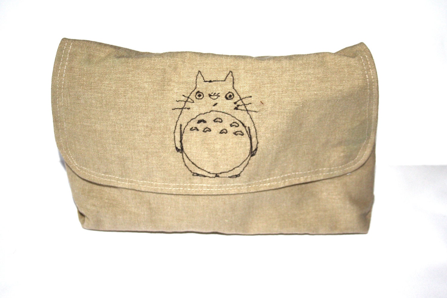 Totoro embroidered clutch - MADE TO ORDER