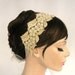Gold Lace Bridal Weddings Headband in Roman Style. Handmade in Unique Design