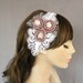 Lacy Bridal Hair Fascinator Head Piece. Handmade Weddings Accessory