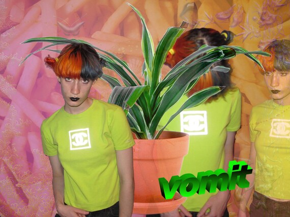 90s CHANNEL reflective T SHIRT M
