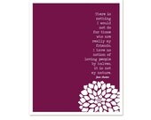 Jane Austen Quote Digital Art Friendship Print My Friends Eggplant Plum Purple