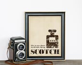 Life is too Short to Drink Cheap Scotch - Textured Distressed Brown Beige Taupe Art Print -  Mad Men Husband Fathers Day Man Cave