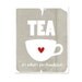 Tea: It's What's For Breakfast Kitchen Decor - Modern Original Distressed Print Teal Turquoise Aqua - 8x10 Gifts Under 25