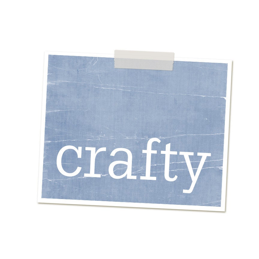 CraftyTypography Poster Denim Blue