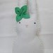 Sweet Little Bunny Tooth Fairy Pillow-white and mint--