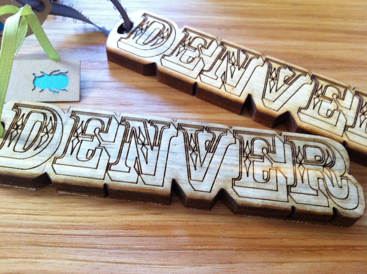 Denver Colorado Beetle Kill Pine Wood Ornament