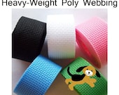 1" Wide Heavy-Weight Poly Webbing .... Perfect for Making Dog Collars and Leashes .... You Choose Your Color