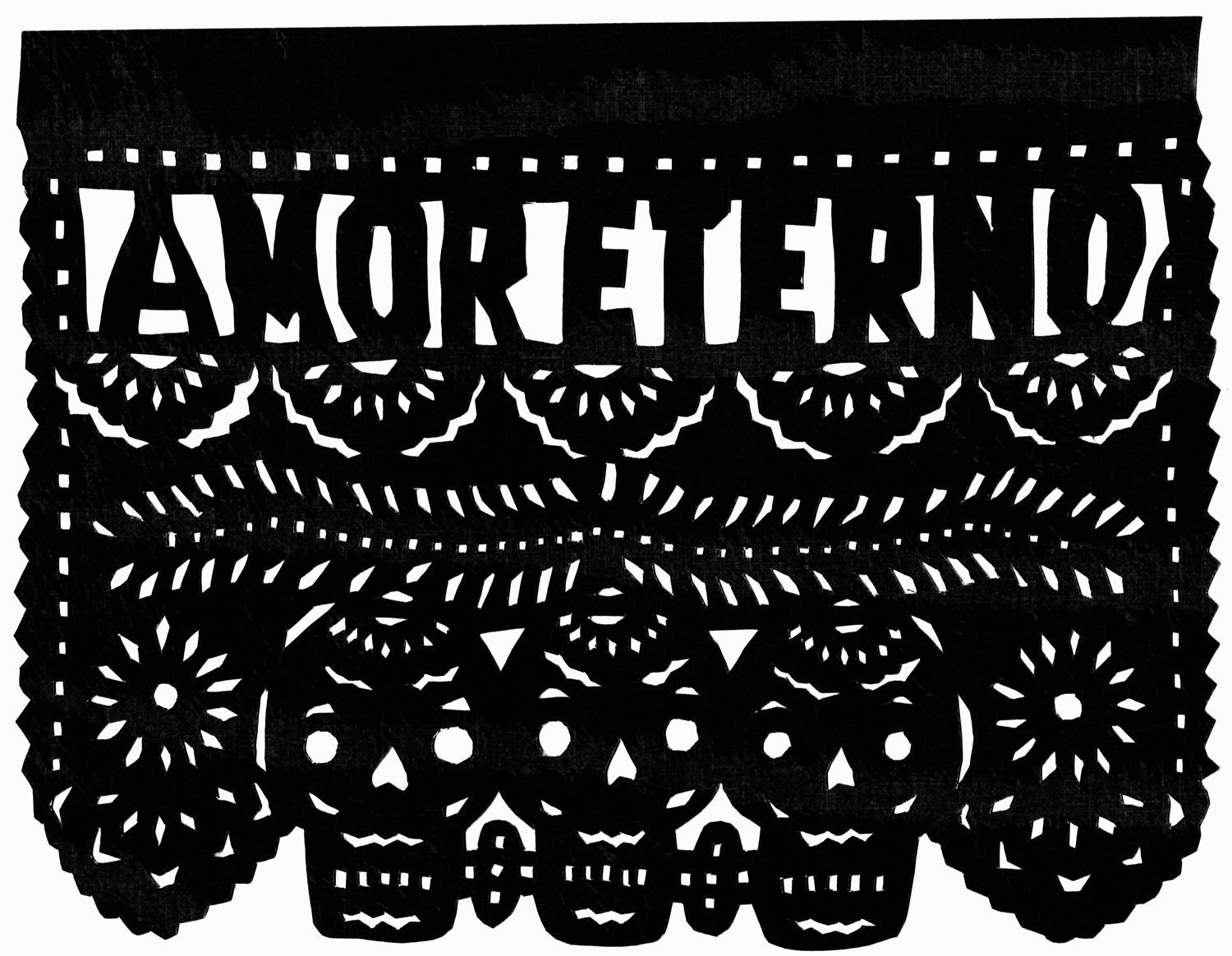 Original Paper Cutting Amor Eterno Love Forever Papel Picado - Wedding Anniversary Engagement COLOR CHOICE
