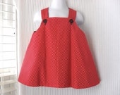 Little Girls Apron Dress Size 3T with Criss Cross back straps