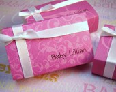 Pink Baby Shower Favor Soaps. 20 PERSONALIZED Shower Favors in pink, blue or yellow