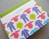 Baby Shower Thank You Folded Card, Set of 10