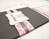 Pocketfold Wedding Invitation Suite, Vintage Chic - 99 Cent Sample