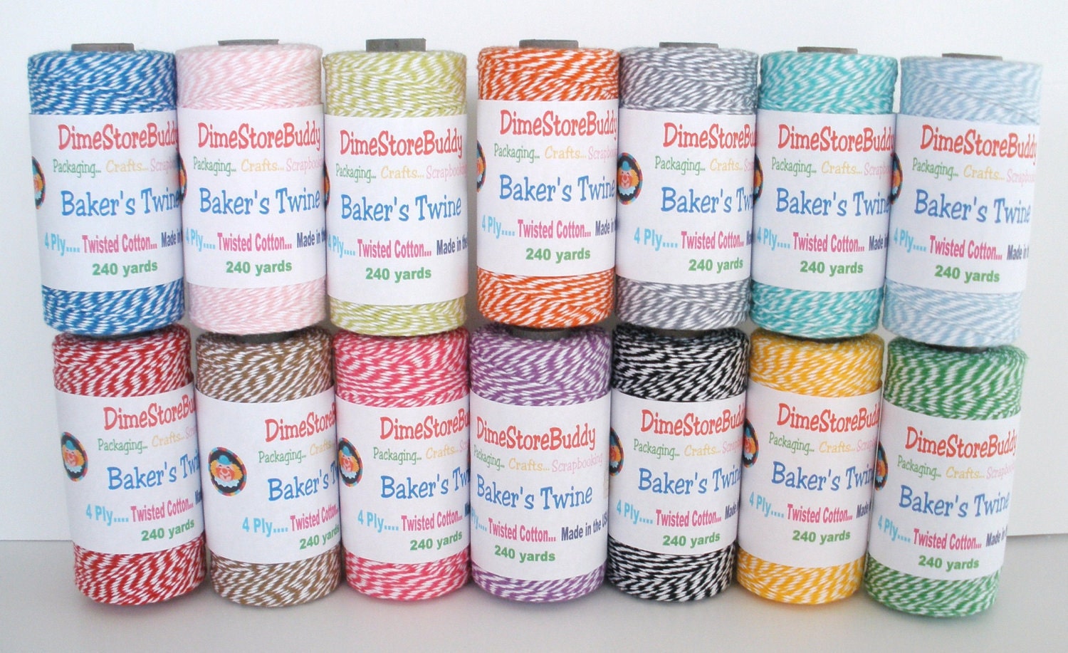 Bakers Twine....PICK Your COLOR.....240 Yards......Packaging, Scrapbooking, Gift Wrapping, Embellishing Wedding / Favor Bags